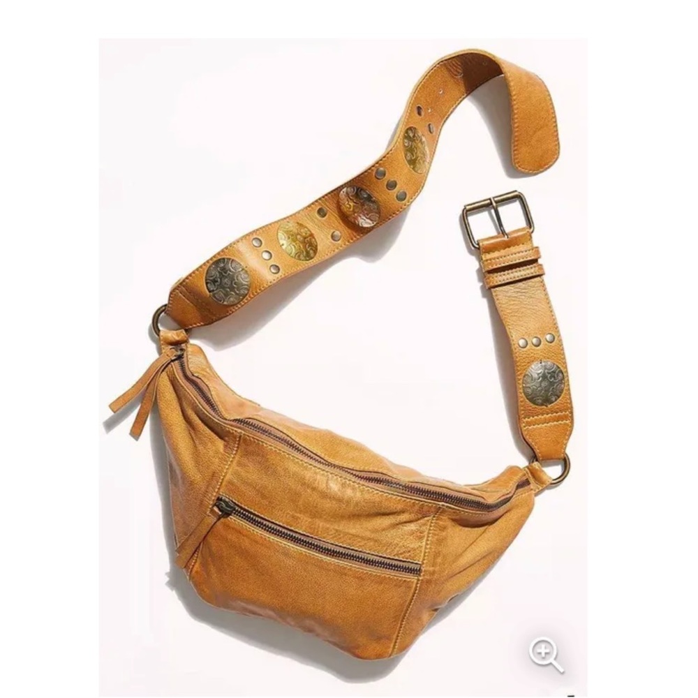 Free People Wilder Embellished Sling Bag - Tan